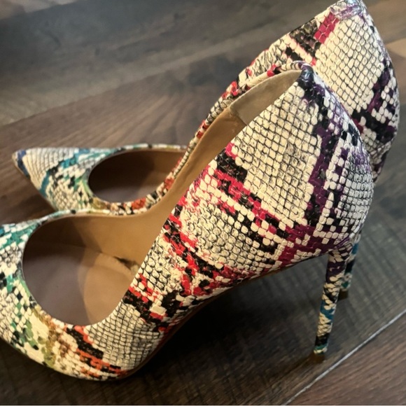 Steven Madden Womens 4 Inch Heels Vala Pump Snake Print Rainbow Colors Size 8.5M - Picture 10 of 11